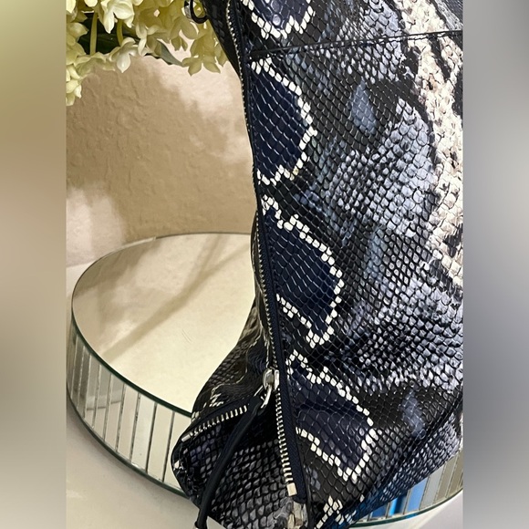 Vince Camuto Snake Embossed Leather Tote -Emely BLUE MULTI - Picture 3 of 16